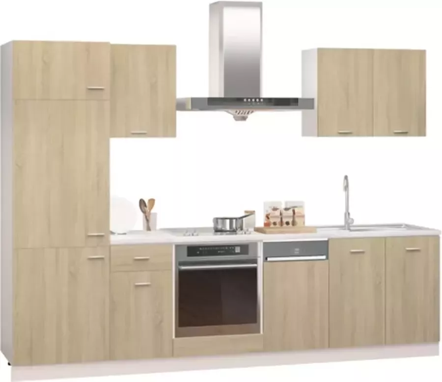 VidaXL 7-delige Keukenkastenset bewerkt hout sonoma eikenkleurig - Foto 2