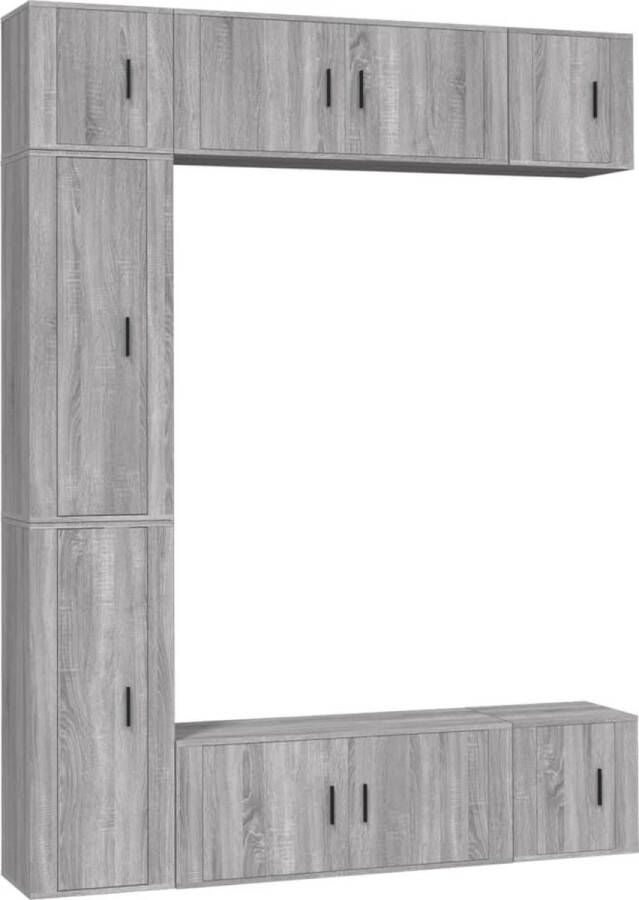 VidaXL -7-delige-Tv-meubelset-bewerkt-hout-grijs-sonoma-eikenkleurig - Foto 2