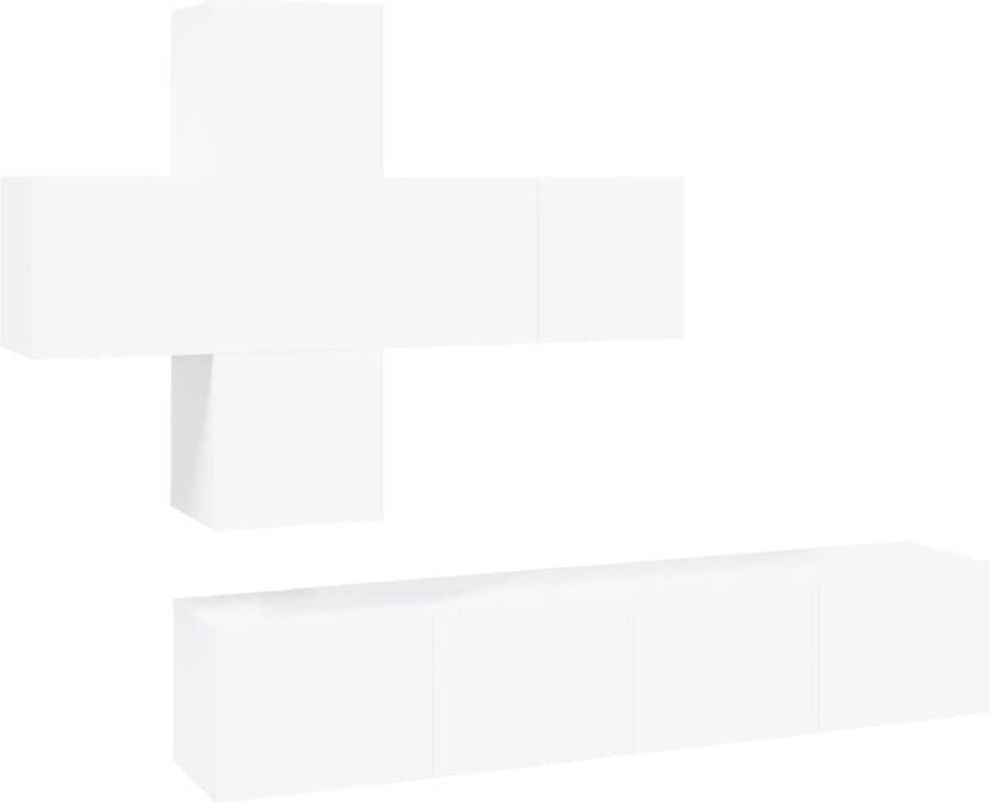 VidaXL -7-delige-Tv-meubelset-bewerkt-hout-wit - Foto 2