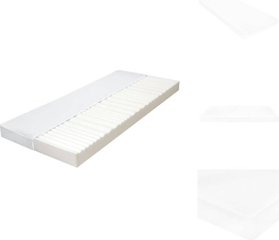 VidaXL 7 Zone PU-schuimtechnologie Bezoekersmatras 100x200x10 cm Drukverlichting Comfort op elk gebied Matras