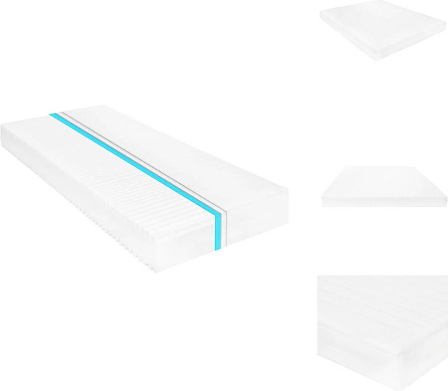 VidaXL 7 Zone PU-schuimtechnologie Matras 140x200x16 cm 7 Zone Drukverlichting Comfort op elk gebied Eenvoudig schoon te houden Matras - Foto 2