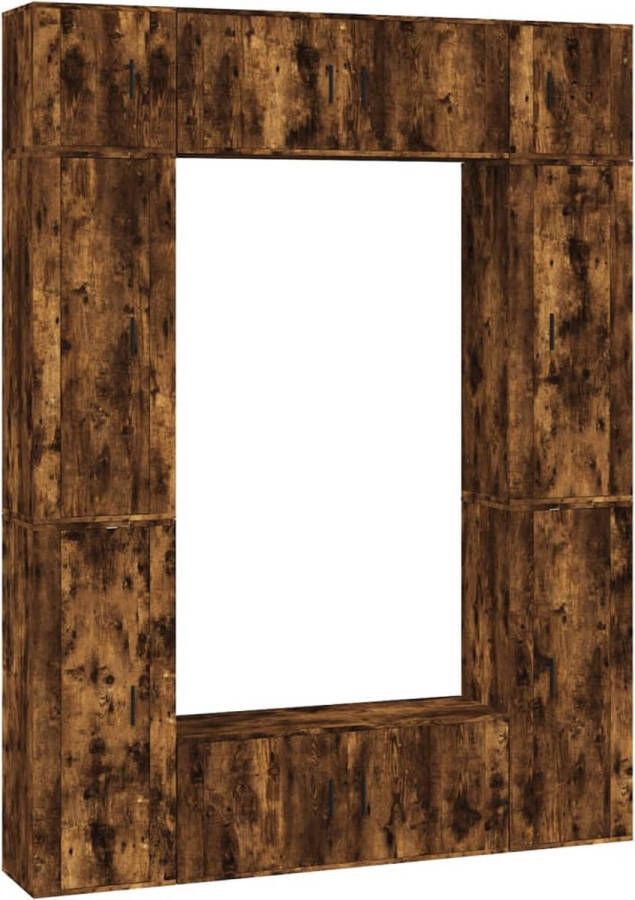 VidaXL -8-delige-Tv-meubelset-bewerkt-hout-gerookt-eikenkleurig - Foto 3