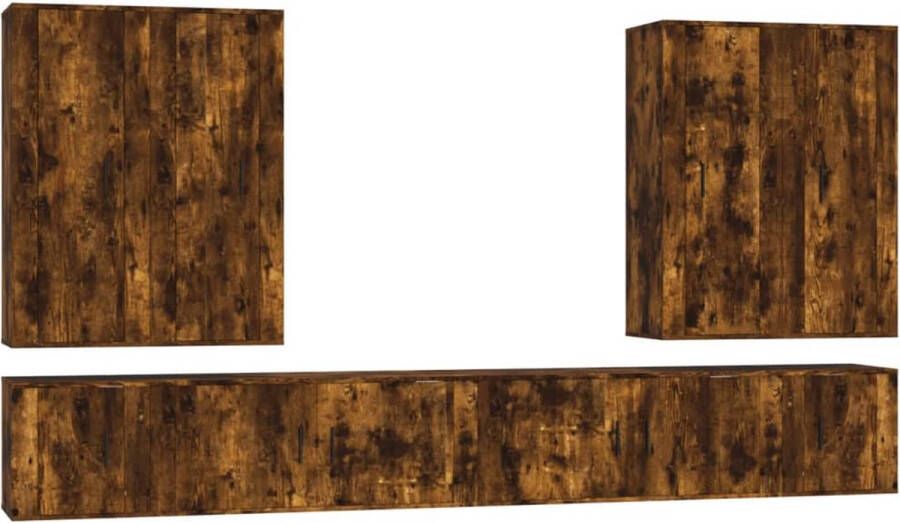 VidaXL -8-delige-Tv-meubelset-bewerkt-hout-gerookt-eikenkleurig - Foto 4