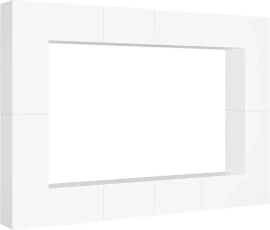 VidaXL 8-delige Tv-meubelset bewerkt hout wit - Foto 2