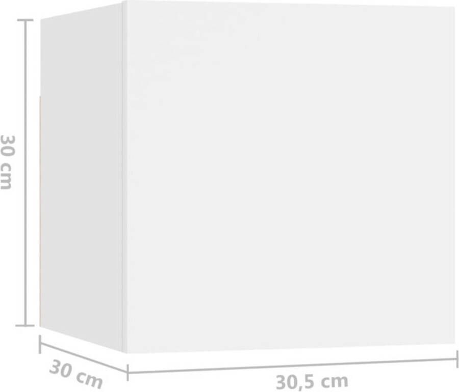 VIDAXL 8-delige Tv-meubelset bewerkt hout wit - Foto 2