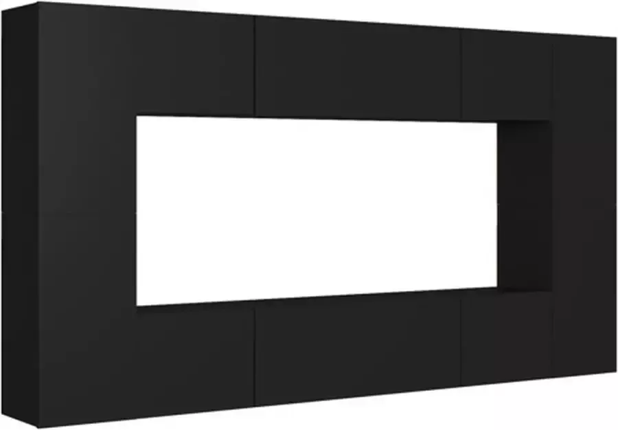 VidaXL -8-delige-Tv-meubelset-spaanplaat-zwart - Foto 3