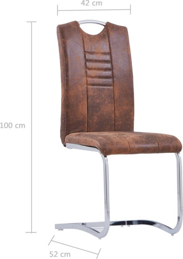 VidaXL 9-delige Eethoek kunstsuÃ¨de bruin