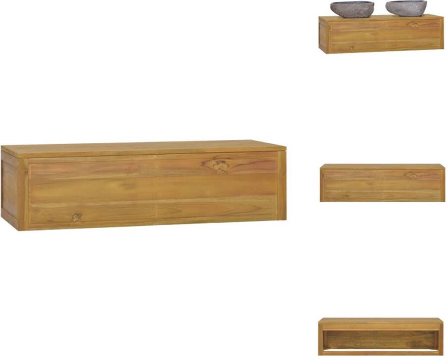 VidaXL Badkamerkast Badkamerkasten Badkamer Kast Badkamerkastje Badkamerwandkast 110x45x30 cm massief teakhout