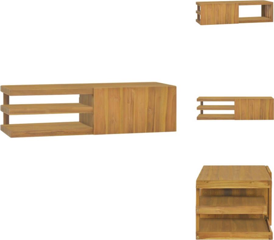 VidaXL Badkamerkast Badkamerkasten Badkamer Kast Badkamerkastje Badkamerwandkast 110x40x30 cm massief teakhout - Foto 2