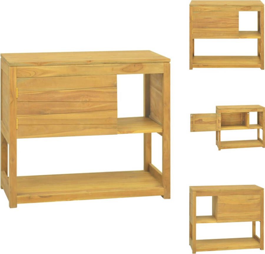 VidaXL Badkamerkast Badkamerkasten Badkamer Kast Badkamerkastje Badkamerkast 85x40x75 cm massief teakhout - Foto 2