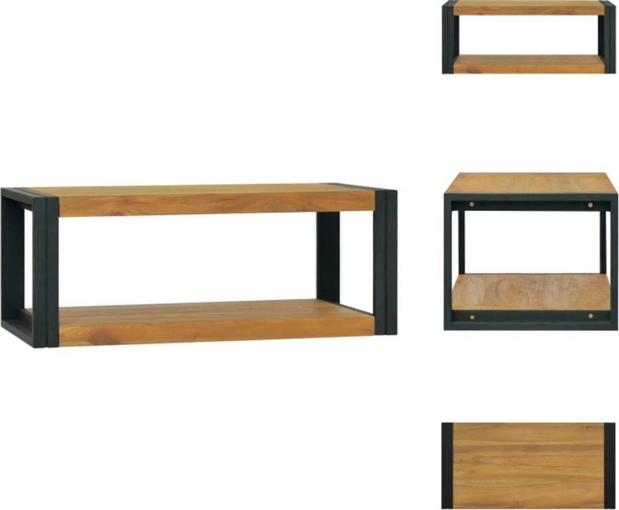 VidaXL Badkamerkast Badkamerkasten Badkamer Kast Badkamerkastje Badkamerwandkast 90x45x35 cm massief teakhout