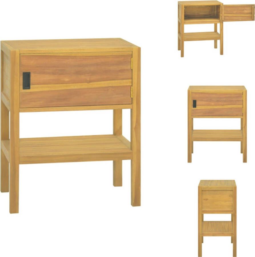 VidaXL Badkamerkast Badkamerkasten Badkamer Kast Badkamerkastje Badkamerkast 60x40x75 cm massief teakhout