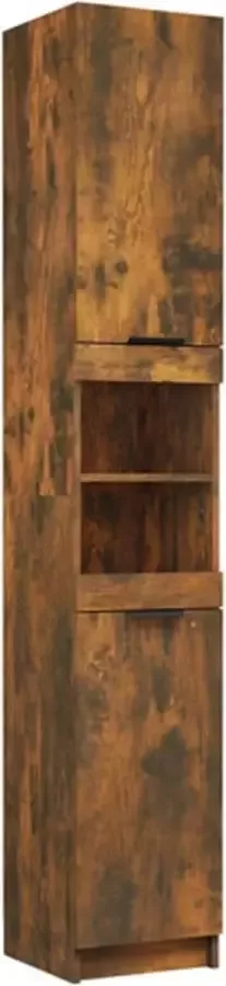 VIDAXL Badkamerkast 32x34x188 5 cm bewerkt hout gerookt eikenkleurig - Foto 6