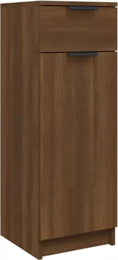 VidaXL Badkamerkast 32x34x90 cm bewerkt hout bruineikenkleurig - Foto 4