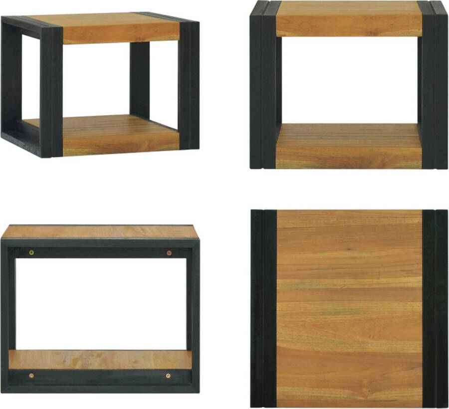 VidaXL Badkamerkast 45x45x35 cm massief teakhout Badkamerkast Badkamerkasten Badkamer Kast Badkamerkastje