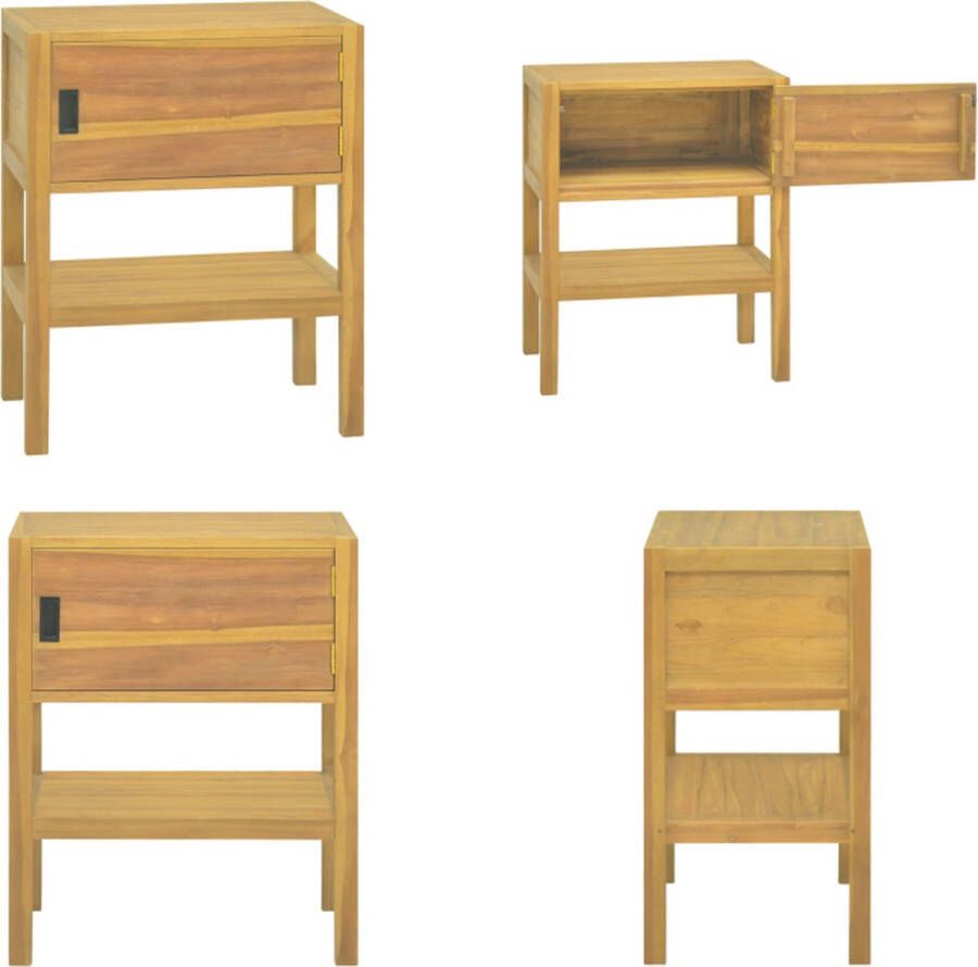 VidaXL Badkamerkast 60x40x75 cm massief teakhout Badkamerkast Badkamerkasten Badkamer Kast Badkamerkastje