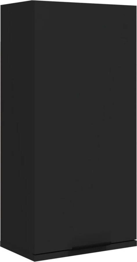 VidaXL -Badkamerkast-wandgemonteerd-32x20x67-cm-zwart - Foto 4
