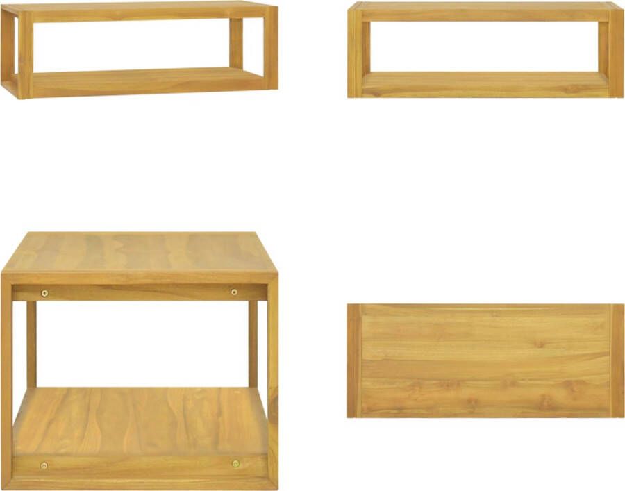 VidaXL Badkamerwandkast 110x45x35 cm massief teakhout Badkamerkast Badkamerkasten Badkamer Kast Badkamerkastje