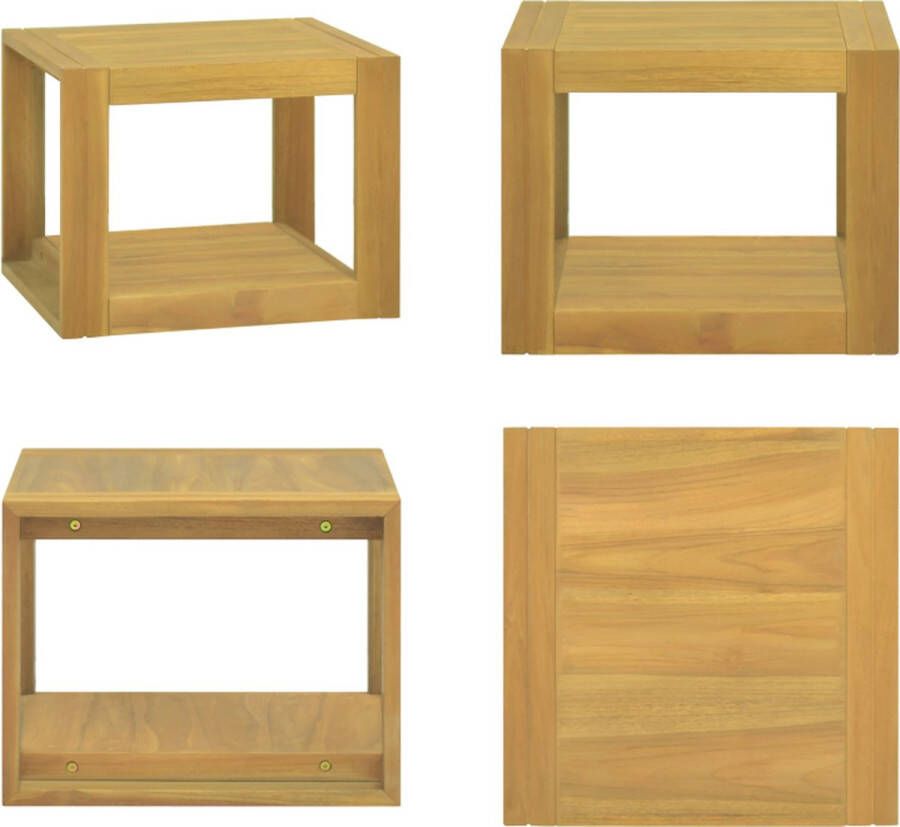 VidaXL Badkamerwandkast 45x45x35 cm massief teakhout Badkamerkast Badkamerkasten Badkamer Kast Badkamerkastje