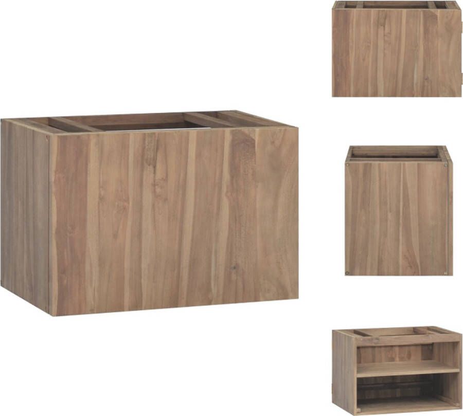 VidaXL Badkamerkast Badkamerkasten Badkast Houten Kast Badkamerwandkast 60x39x40 cm massief teakhout
