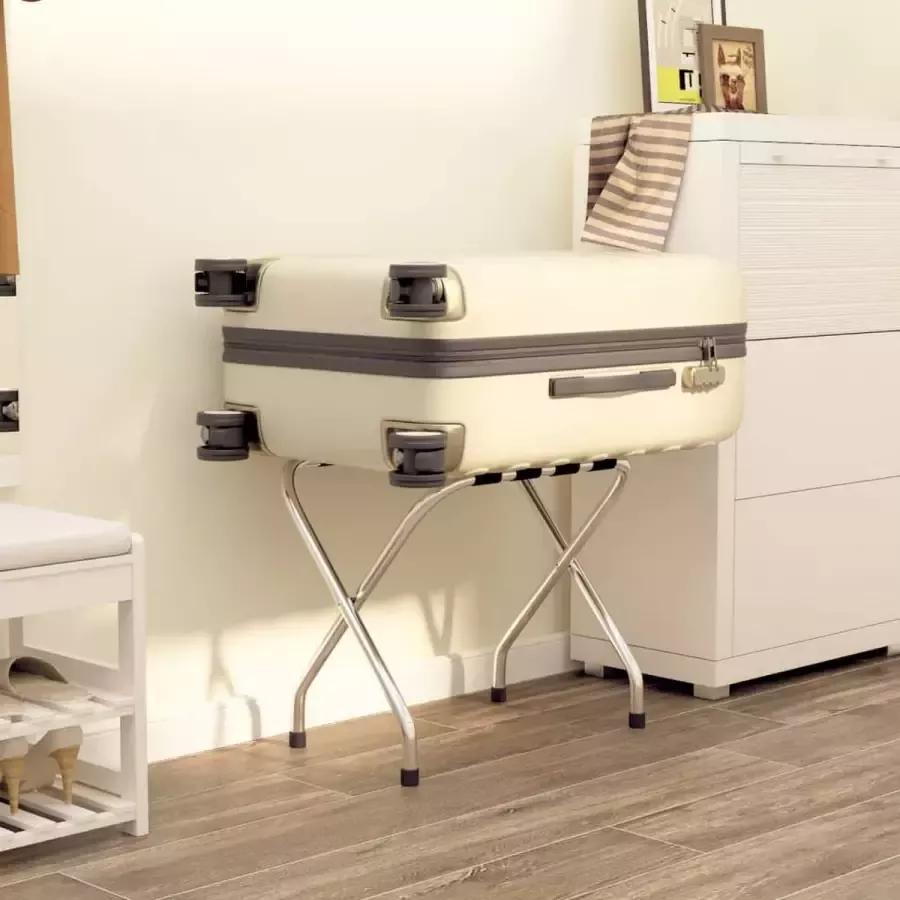 VidaXL -Bagagerek-56x40x49-cm-zwart-en-zilver - Foto 3