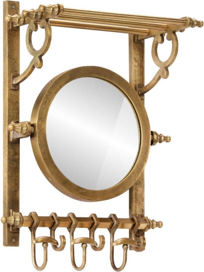 VidaXL -Bagagerek-met-kleerhangers-en-spiegel-wandmontage-aluminium