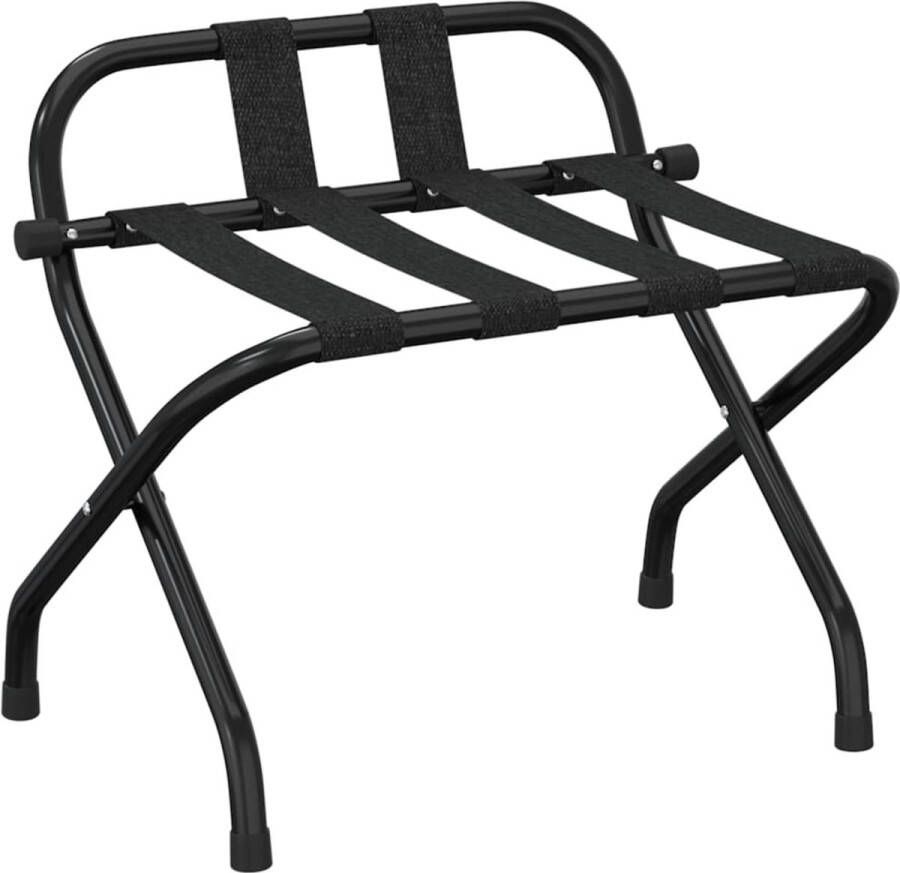 VidaXL -Bagagerek-met-rugleuning-56x39x52-cm-zwart