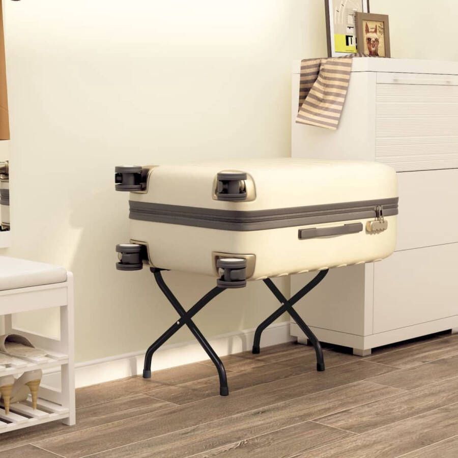 VidaXL -Bagagerek-met-rugleuning-56x39x52-cm-zwart - Foto 3