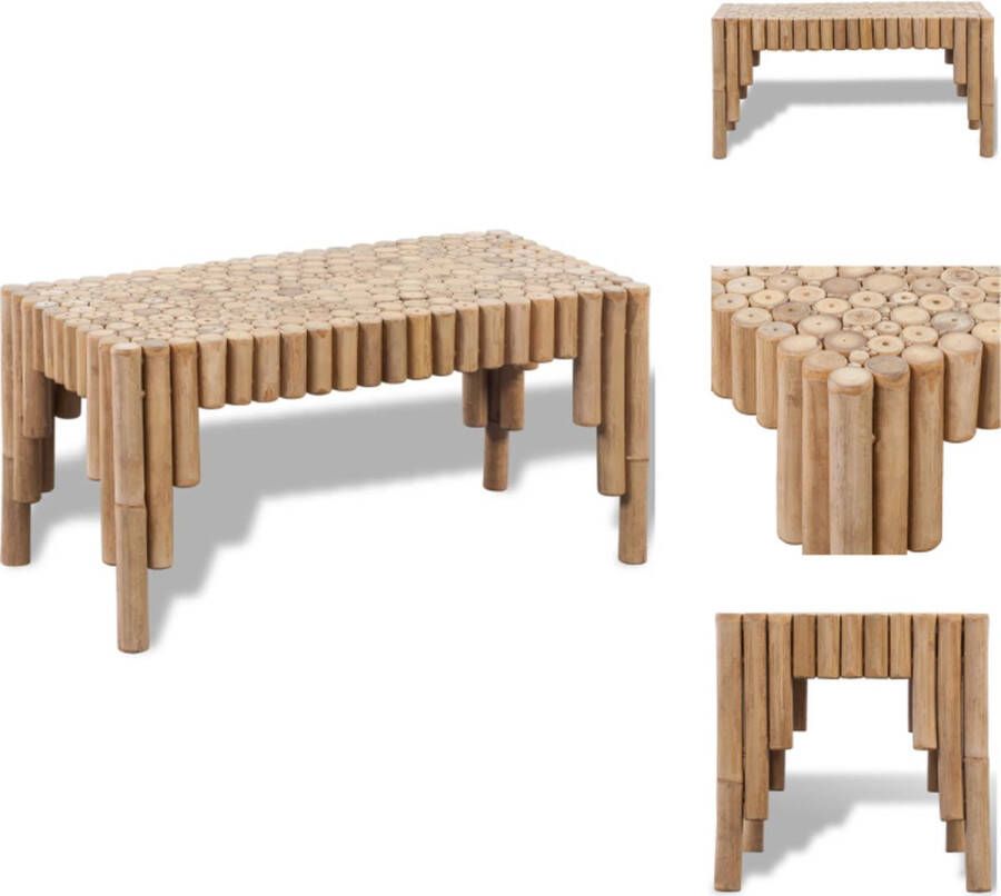 VidaXL Salontafel Salontafels Salon Tafel Salon Tafels Salontafel bamboe - Foto 2