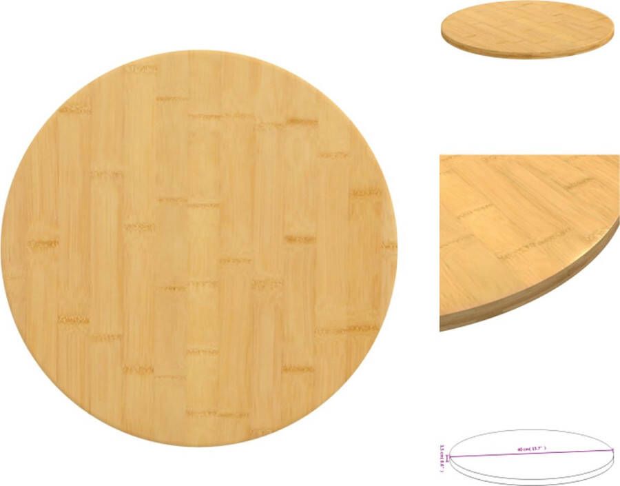VidaXL Bamboe Tafelblad Salontafel Bijzettafel Bartafel 40 x 1.5 cm Duurzaam en Eenvoudig Schoon te maken Tafelonderdeel
