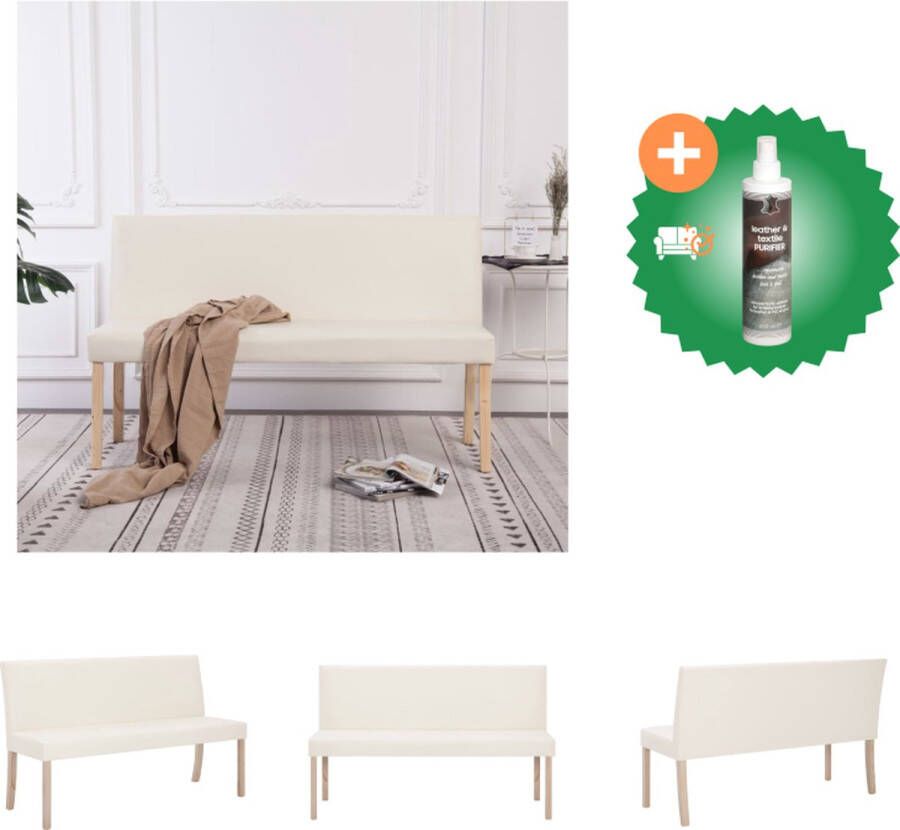 VidaXL Bank Grenenhout 139.5 x 54 x 85.5 cm Duurzaam frame Dik gevoerde bekleding Hocker Inclusief Reiniger