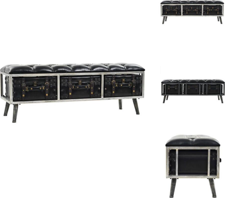 VidaXL Opbergbank Opbergbanken Opslagbankje Opslagbankjes Opbergbankje 120x41x46 5 cm MDF en kunstleer