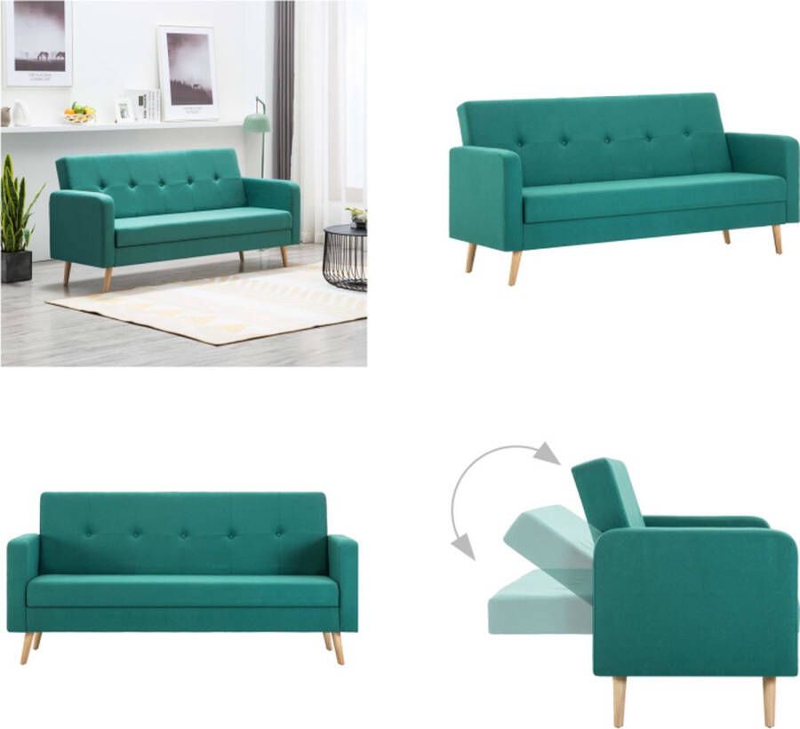 VidaXL Bank stof groen Slaapbank Slaapbanken Slaap Bank Slaap Banken