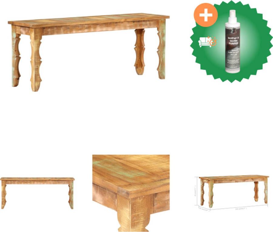 VidaXL Bank Vintage Stijl 110x35x45cm Massief Gerecycled Hout Hocker Inclusief Reiniger