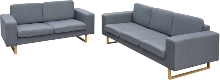 VidaXL -Bankenset-2-+-3-zits-lichtgrijs - Foto 4