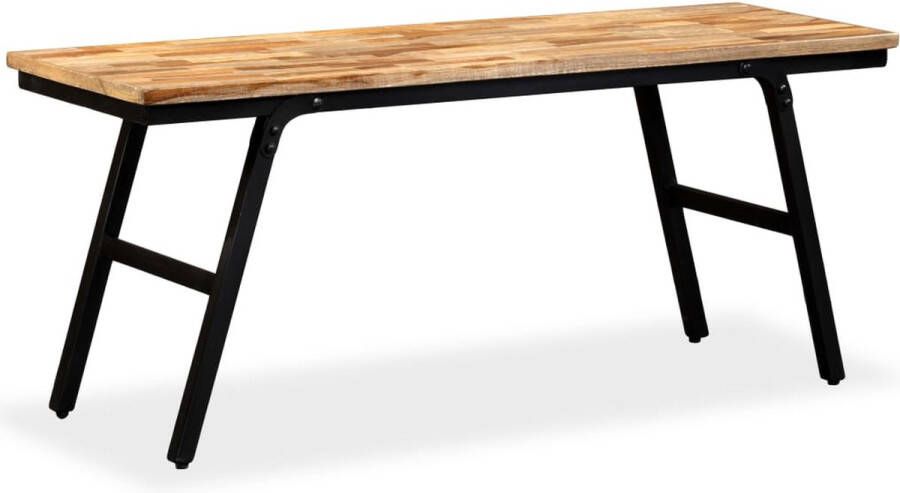 VidaXL -Bankje-110x35x45-cm-gerecycled-teakhout-en-staal - Foto 4