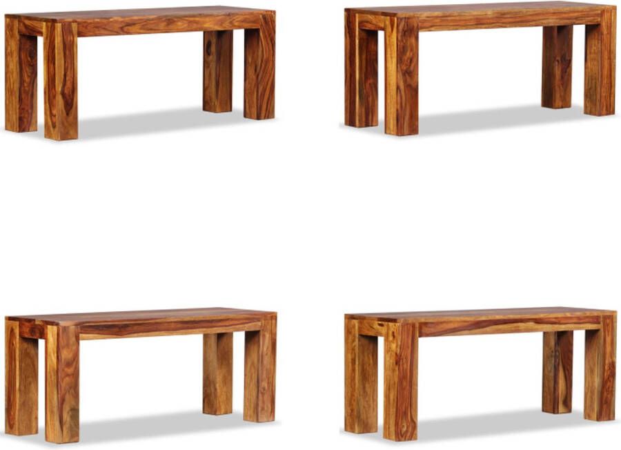 VidaXL Bankje 110x35x45 cm massief sheeshamhout Bankje Bankjes Zitbankje Zitbankjes
