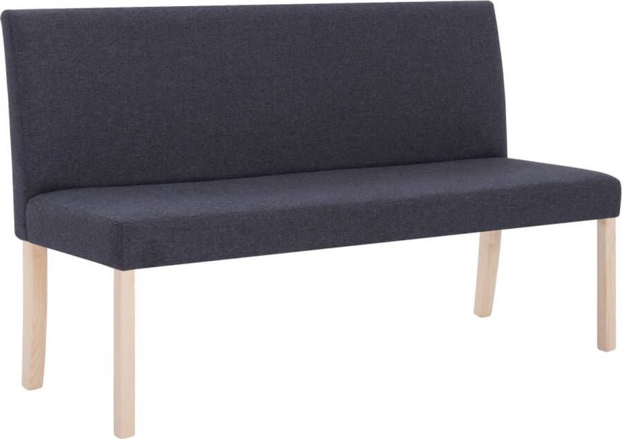 VidaXL Bankje Stijlvol en Comfortabel Donkergrijs Bank Klassieke Bank Houten Bank Stoffen Bank Salontafel Binnenbank Donkere Bank Grijze Bank Luxe Bank Vintage Bank Moderne Bank