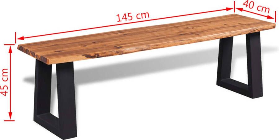 VidaXL -Bankje-160-cm-massief-acaciahout - Foto 3