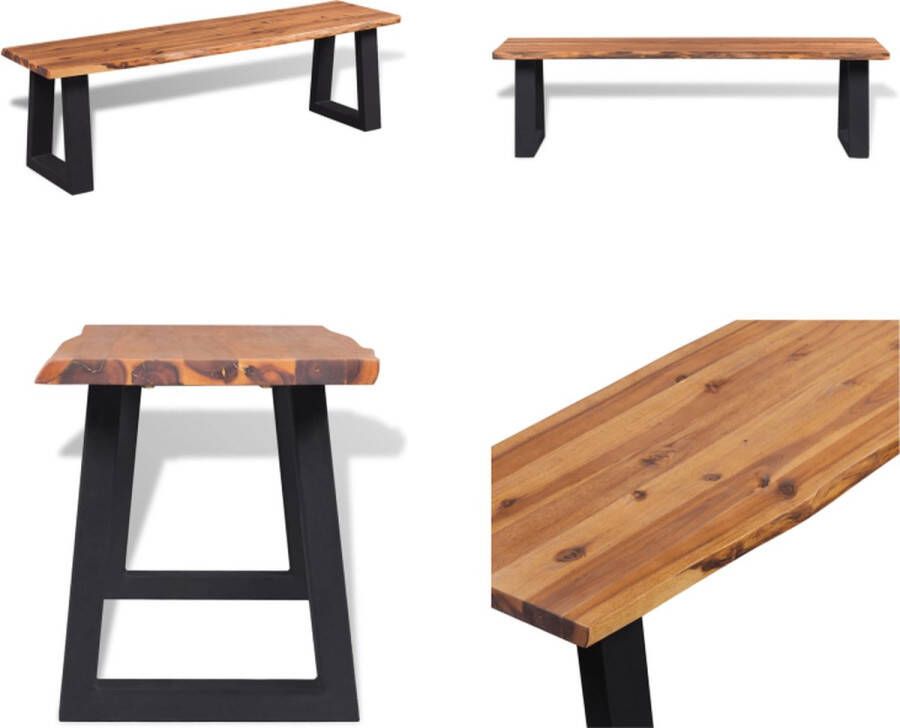 VidaXL Bankje 145 cm massief acaciahout Bank Banken Bankje Bankjes