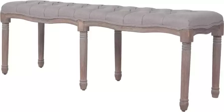 VidaXL -Bankje-150x40x48-cm-linnen-massief-hout-donkergrijs - Foto 3