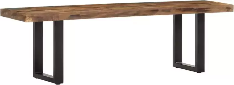 VidaXL Bankje 160 cm massief gerecycled hout en staal
