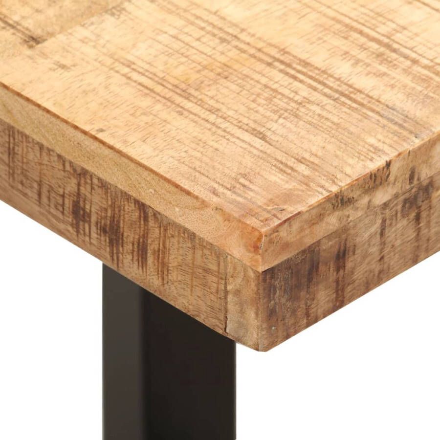 VidaXL Bankje 160 cm massief ruw mangohout en staal