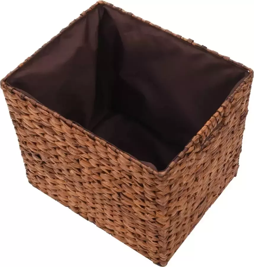 VidaXL -Bankje-met-3-manden-105x40x42-cm-zeegras-bruin - Foto 2