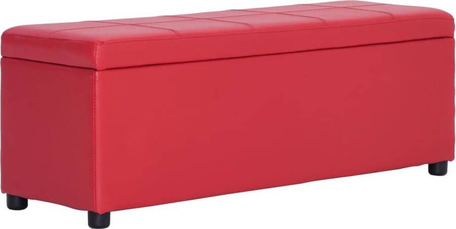VidaXL -Bankje-met-opbergvak-116-cm-kunstleer-rood