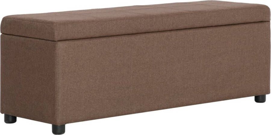 VidaXL -Bankje-met-opbergvak-116-cm-polyester-bruin