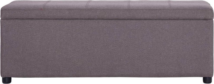 VidaXL -Bankje-met-opbergvak-116-cm-polyester-taupe