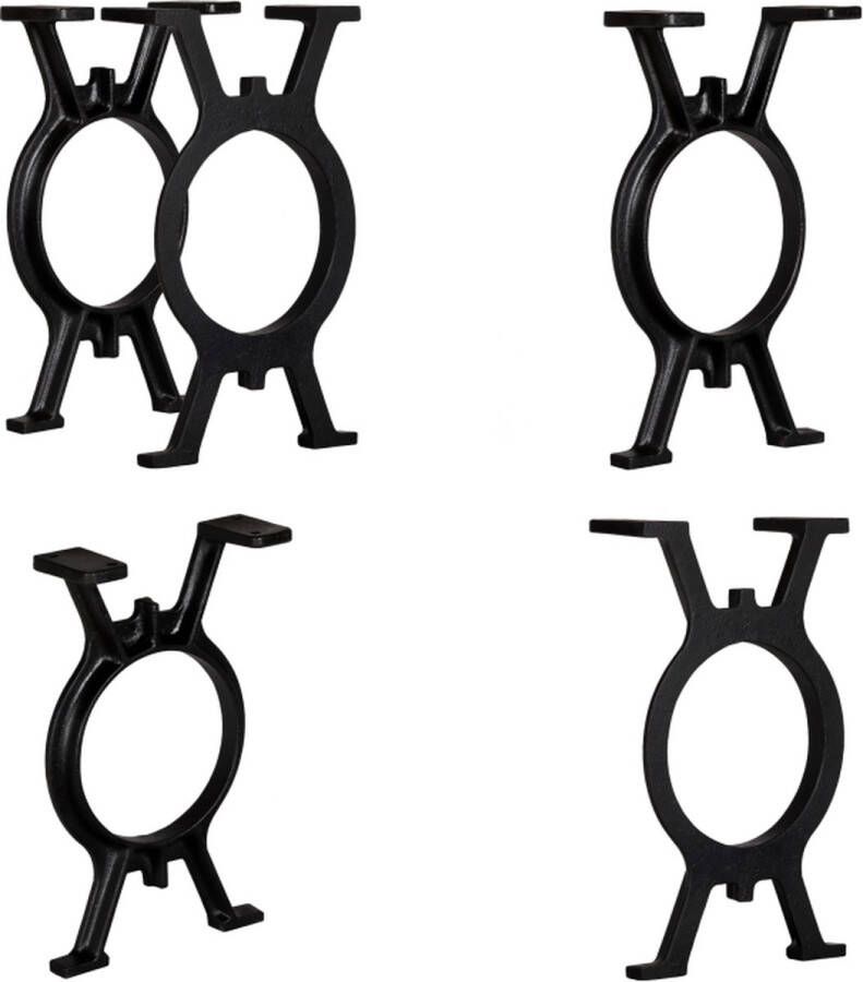 VidaXL Bankpoten 2 st O-frame gietijzer Tafelpoot Tafelpoten Tafel Poot Tafel Poten