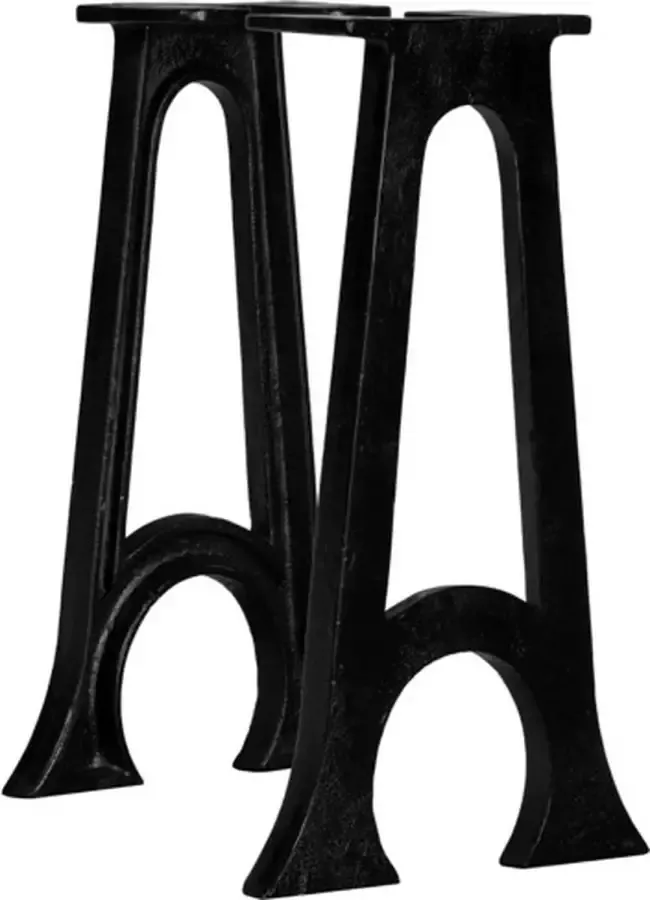 VidaXL -Bankpoten-met-gewelfde-onderkant-2-st-A-frame-gietijzer - Foto 2