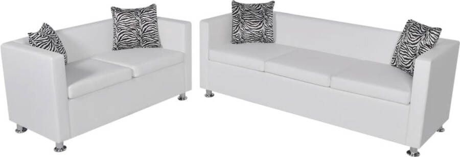 Vida XL vidaXL Bankstel kunstleer wit -VXL-272180